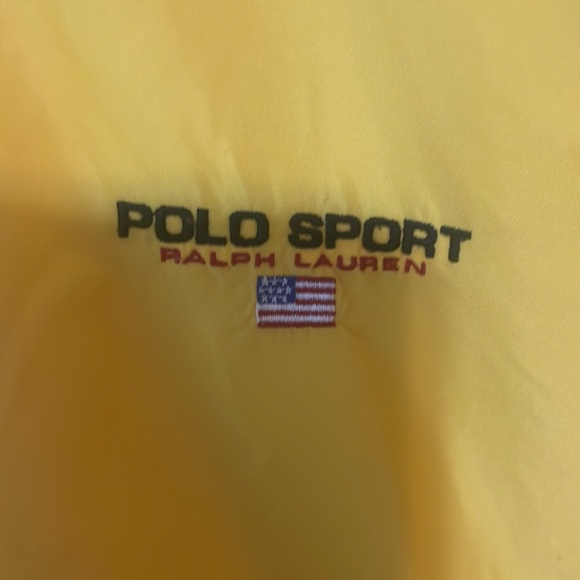 Vintage 90s Polo Sport Ralph Lauren Yellow Jacket Large - Picture 2 of 9